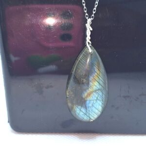 Labradorite Tear Drop Necklace